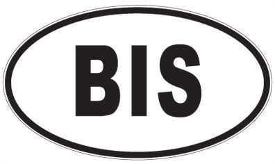 BIS - 3 Letter Initials Oval Sticker