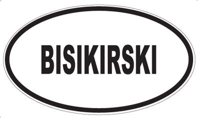 BISIKIRSKI - Oval Magnet