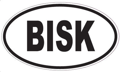 BISK - Oval Sticker