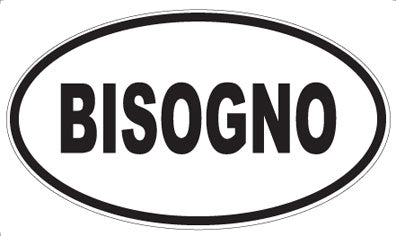 BISOGNO - Oval Magnet