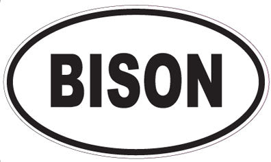 BISON - Oval Sticker