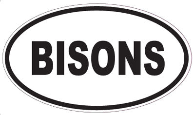BISONS - Oval Sticker
