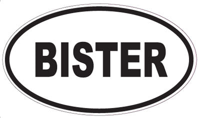 BISTER - Oval Sticker