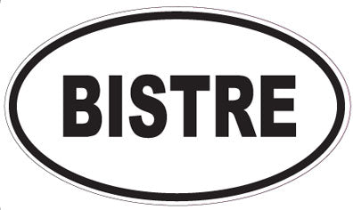 BISTRE - Oval Sticker