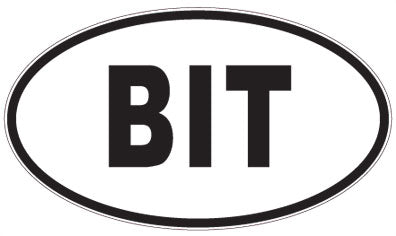 BIT - 3 Letter Initials Oval Sticker