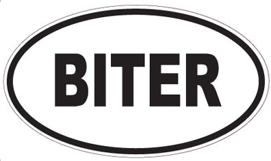 BITER - Oval Sticker