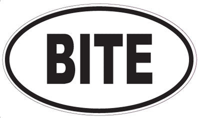 BITE - Oval Sticker