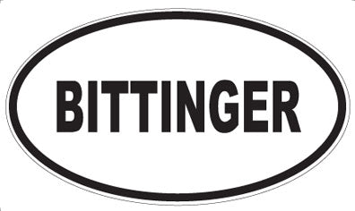 BITTINGER - Oval Magnet