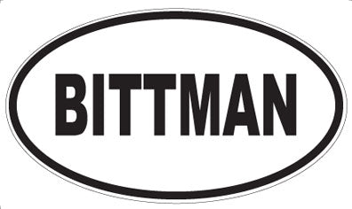 BITTMAN - Oval Magnet