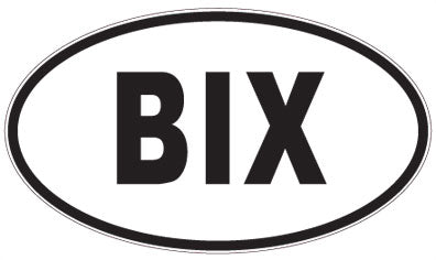 BIX - 3 Letter Initials Oval Sticker