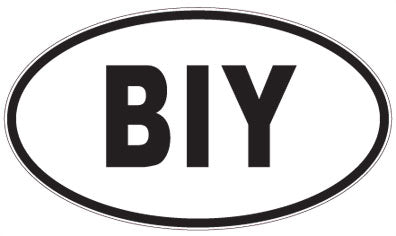 BIY - 3 Letter Initials Oval Sticker