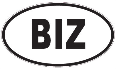 BIZ - 3 Letter Initials Oval Sticker
