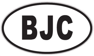 BJC - 3 Letter Initials Oval Sticker
