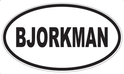 BJORKMAN - Oval Magnet