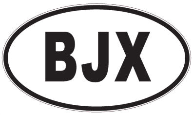 BJX - 3 Letter Initials Oval Sticker