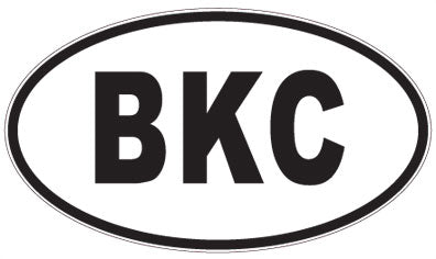 BKC - 3 Letter Initials Oval Sticker