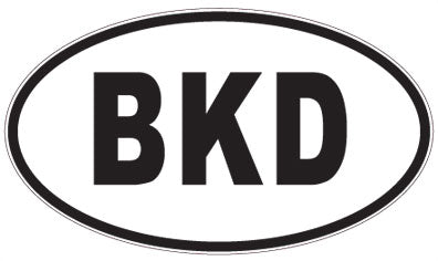 BKD - 3 Letter Initials Oval Sticker