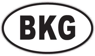 BKG - 3 Letter Initials Oval Sticker