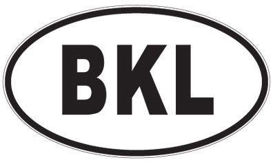 BKL - 3 Letter Initials Oval Sticker