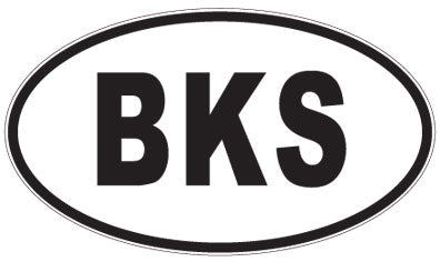 BKS - 3 Letter Initials Oval Sticker