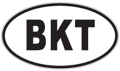 BKT - 3 Letter Initials Oval Sticker