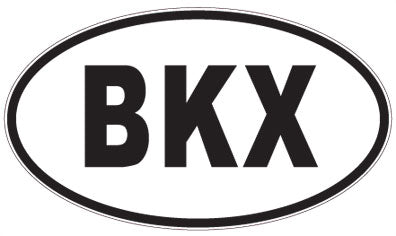 BKX - 3 Letter Initials Oval Sticker