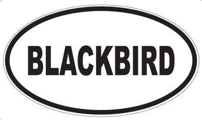 BLACKBIRD - Oval Magnet