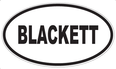 BLACKETT - Oval Magnet