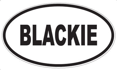 BLACKIE - Oval Magnet