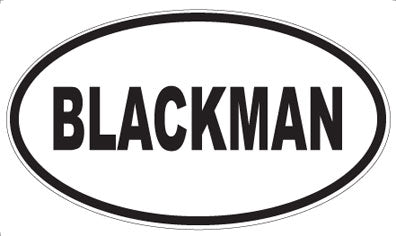 BLACKMAN - Oval Magnet
