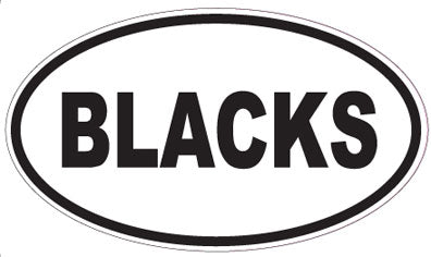 BLACKS - Oval Sticker