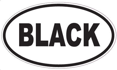 BLACK - Oval Magnet