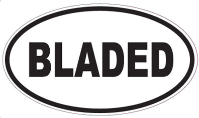 BLADED - Oval Sticker