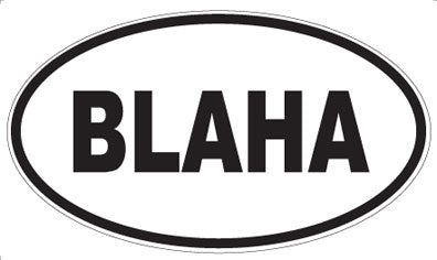 BLAHA - Oval Magnet