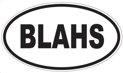 BLAHS - Oval Magnet