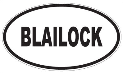 BLAILOCK - Oval Magnet