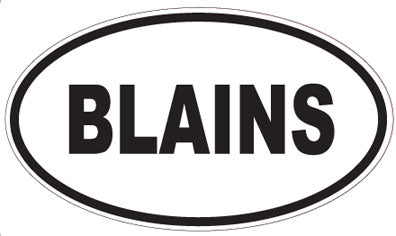 BLAINS - Oval Sticker