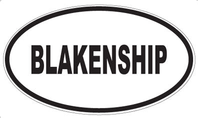 BLAKENSHIP - Oval Magnet