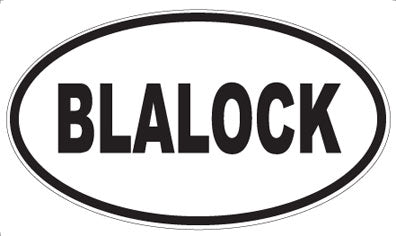 BLALOCK - Oval Magnet