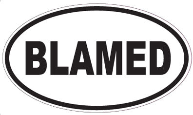 BLAMED - Oval Sticker
