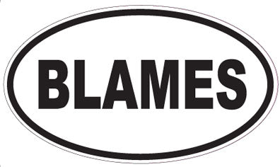 BLAMES - Oval Sticker