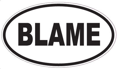 BLAME - Oval Magnet