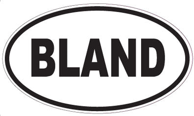 BLAND - Oval Sticker