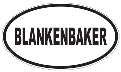 BLANKENBAKER - Oval Magnet