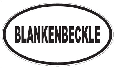 BLANKENBECKLE - Oval Magnet