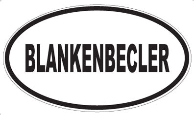 BLANKENBECLER - Oval Magnet