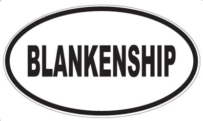 BLANKENSHIP - Oval Magnet