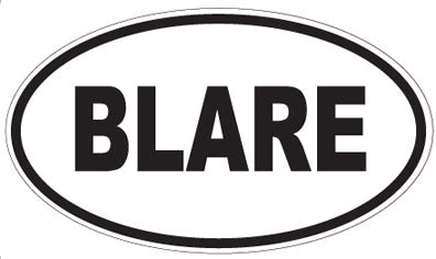 BLARE - Oval Sticker