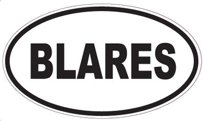 BLARES - Oval Sticker