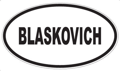 BLASKOVICH - Oval Magnet